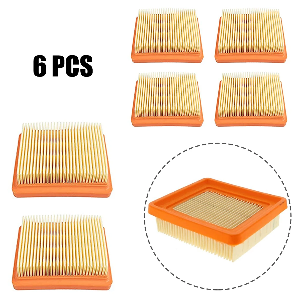 

6Pcs Air Filter Fits For 4180-141-0300B FS91 FS131 FS111 Replacement 93353 Part Number 8.5*6.5*2cm Lawn Mower Parts