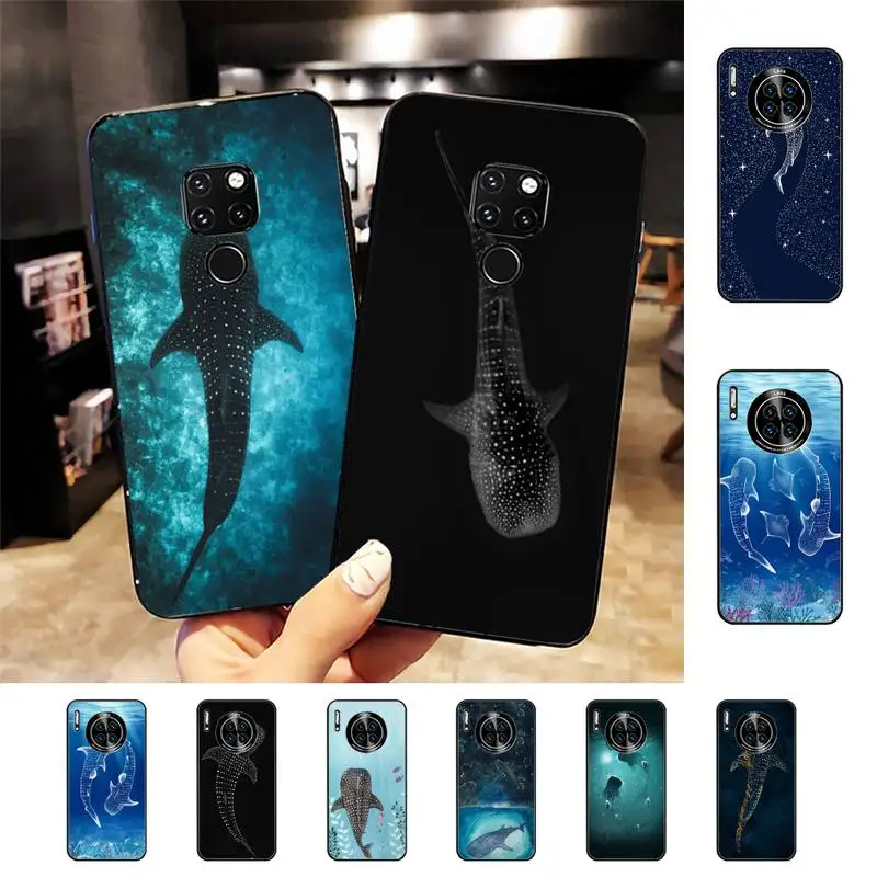

Ocean Whale Shark Swimming Phone Case for Huawei Mate 20 10 9 40 30 lite pro X Nova 2 3i 7se