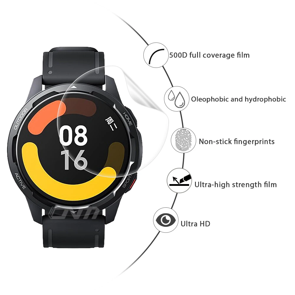 3 шт Гидрогелевая Защитная пленка для Xiaomi Mi Watch S1 Active / Color 2 Sport Smartwatch полная защита