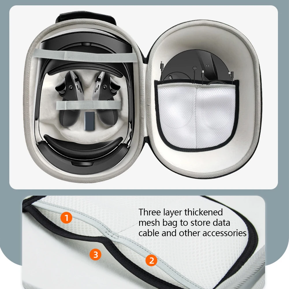 

Водонепроницаемый женский пыленепроницаемый портативный дорожный Чехол с ручной веревкой коробка для хранения VR гарнитуры для Meta Quest Pro