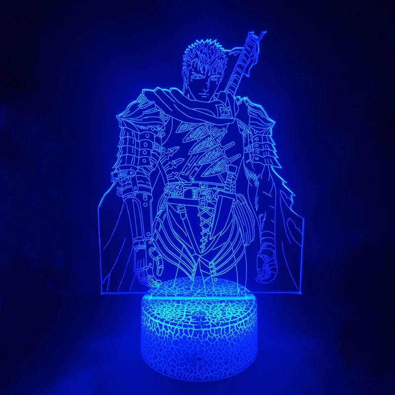 Фигурка Аниме Berserk RGB-лампа декоративное украшение для комнаты манга