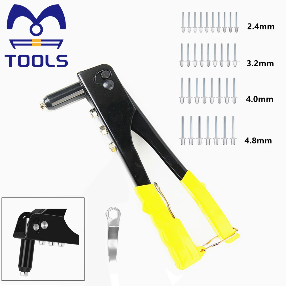 

Сверхпрочный Противоскользящий набор клепок, пистолет для заклепок и заклепки в ассортименте, набор ручных инструментов, инструмент для за...