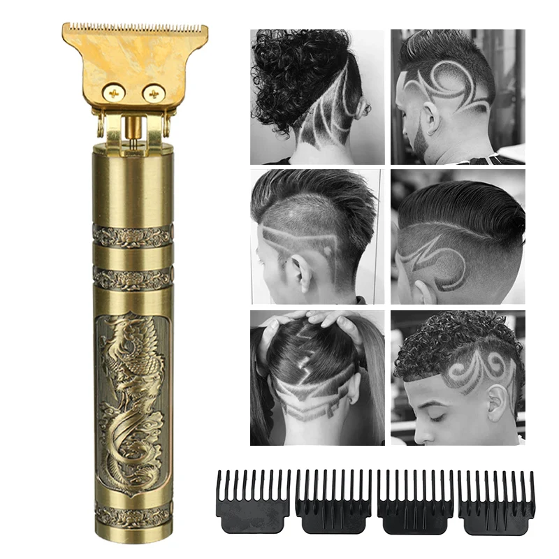 

Профессиональная Мужская электрическая машинка для стрижки волос типа «дракон», триммер, Парикмахерская бритва, беспроводная бритва, брит...