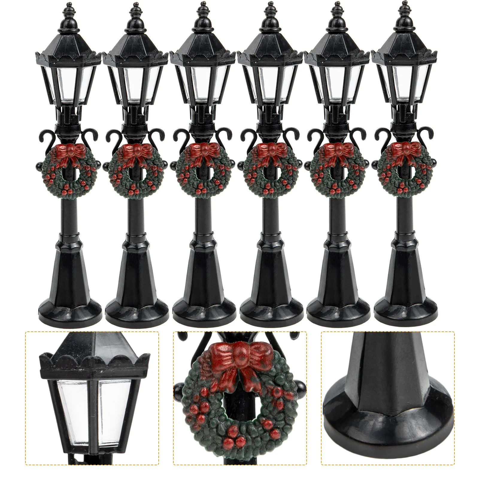 

Street Lamp Mini Lights Post Lightminiature Lamps Model Lantern Decor Christmas Train Landscape House Models Micro Figurine