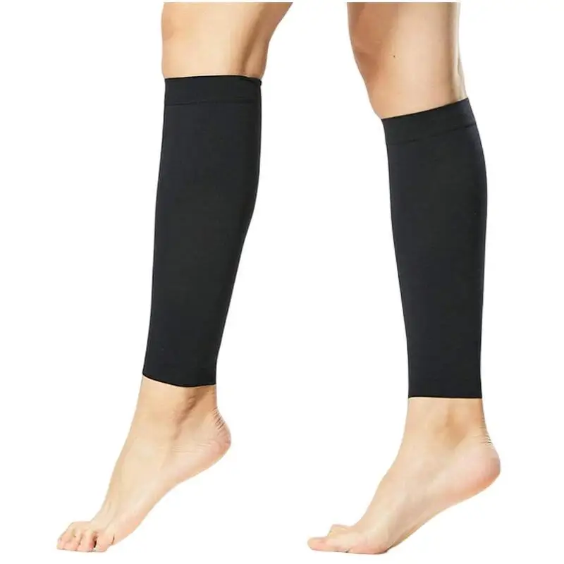

2pcs Support Sleeves 20-30 For Varicose Edema Mmhg Splints Graduated Footless Shin Calf Compression Compression Calf Socks Veins