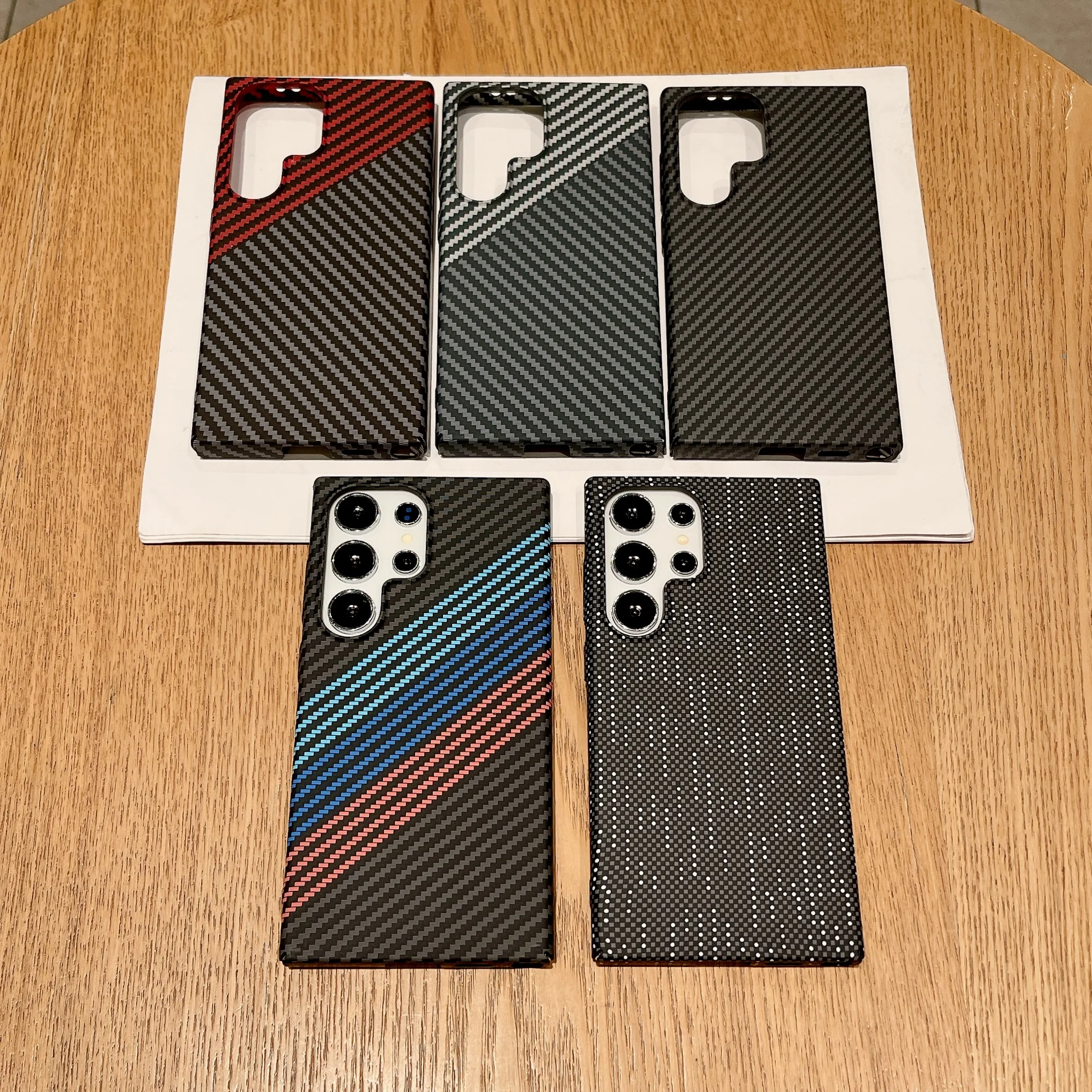 Ультратонкий защитный магнитный чехол из углеродного волокна для Magsafe Samsung S25 S24 S23