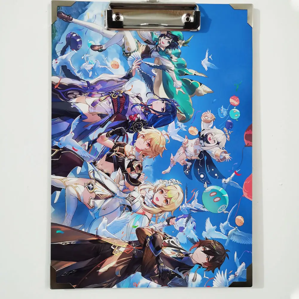 

Genshin Impact Kawaii Animation Wooden Plate File File Written Board Sketch Board Student Supplies stationery Gift Chinese style