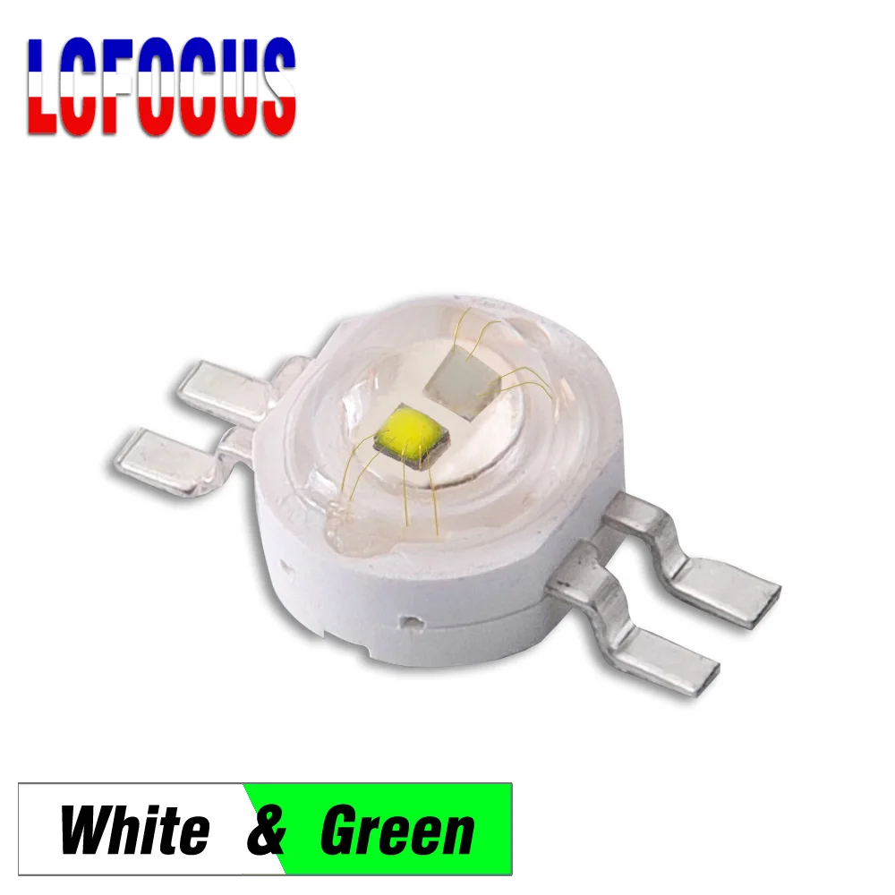 

High Brightness 2*3W Double LED COB Chip White Green Bicolor SMD Diode For DIY 1W 3W 5W 10W 20W 30W 50W 100W Light Lamp Bulbs