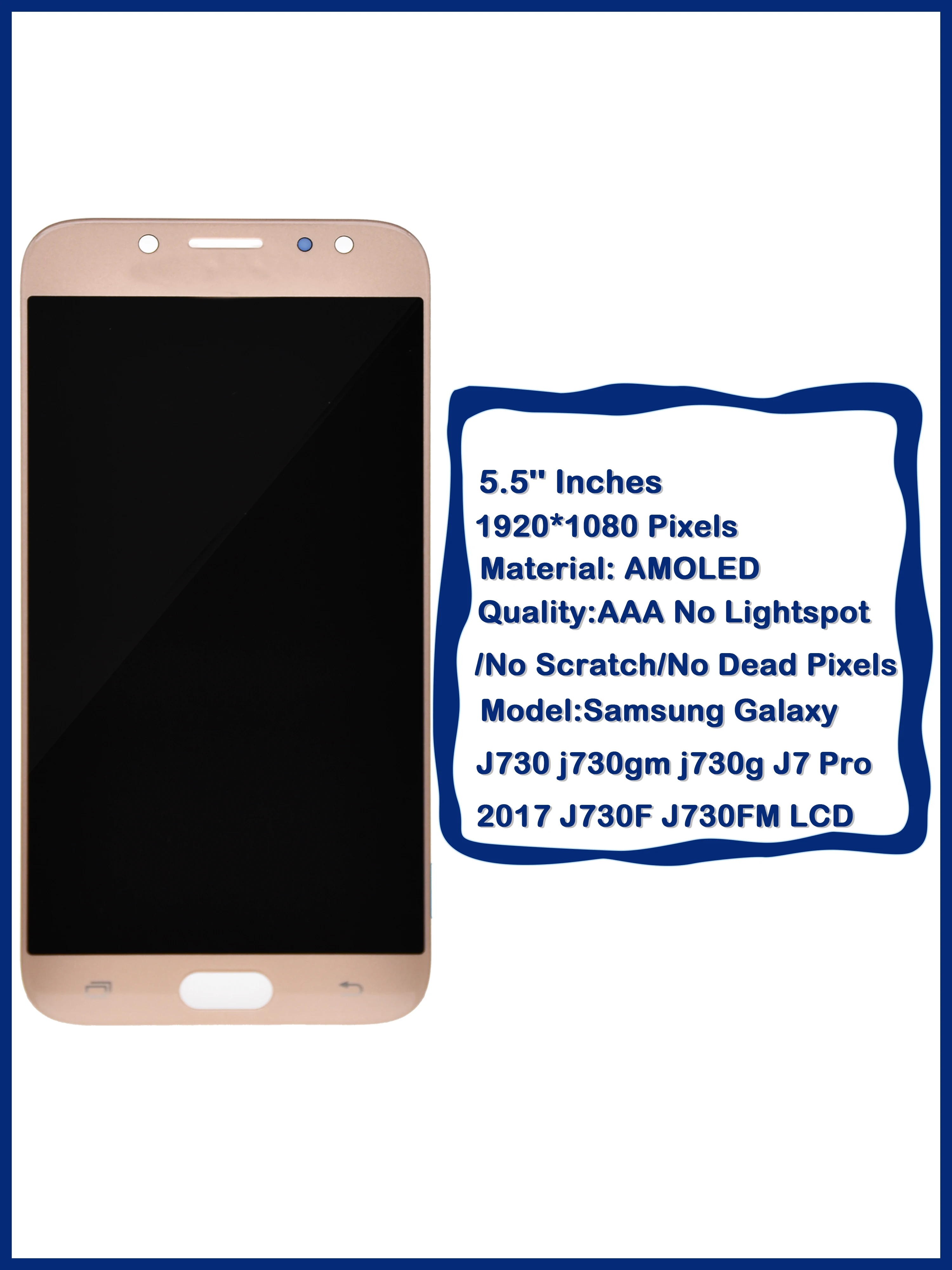 100% протестированный для Samsung Galaxy J730 ЖК-дисплей сенсорный экран дигитайзер в сборе