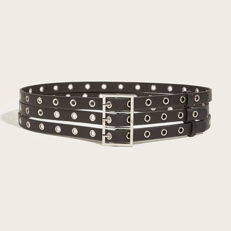 

E9LC Punk Belt Corset Shaping Girdle Wide Dress Waistband dress Decorative Belt