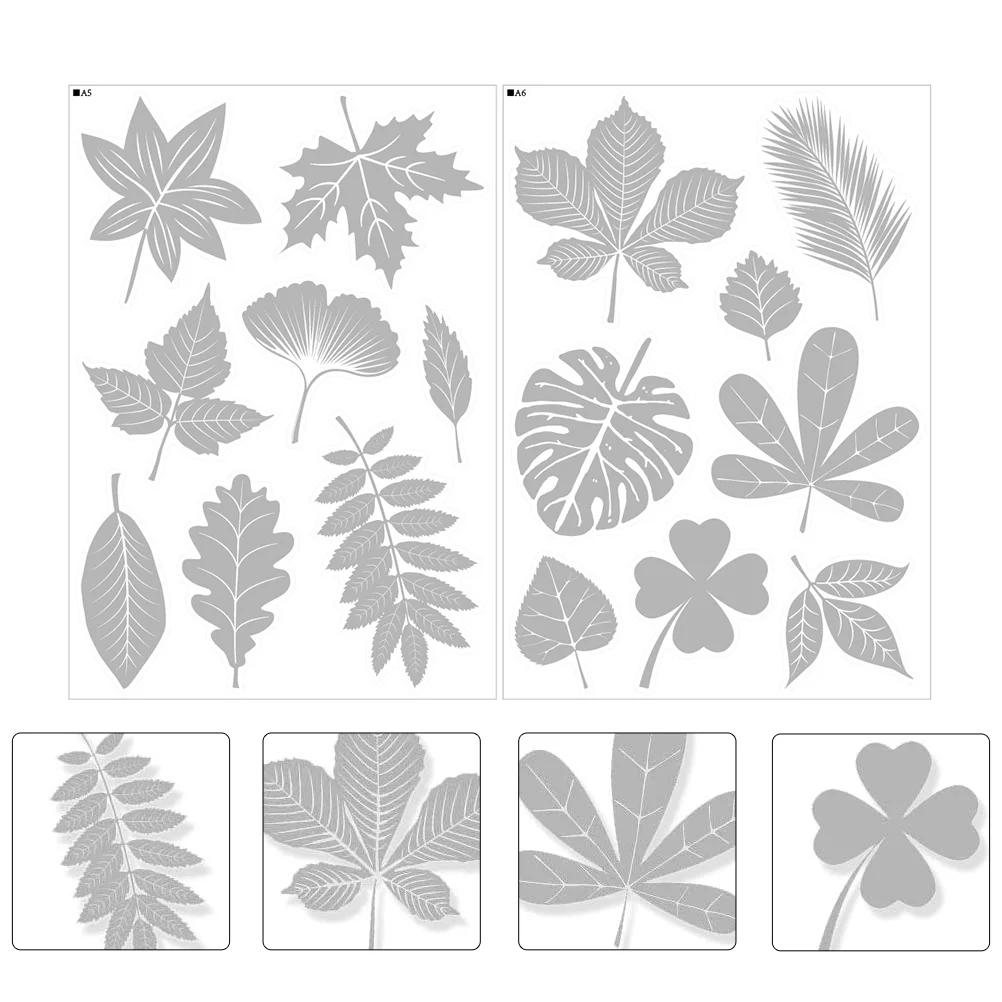 

3 Sets/48pcs Clear Leaf Window Decal Glue-free Electrostatic Film Window Decal