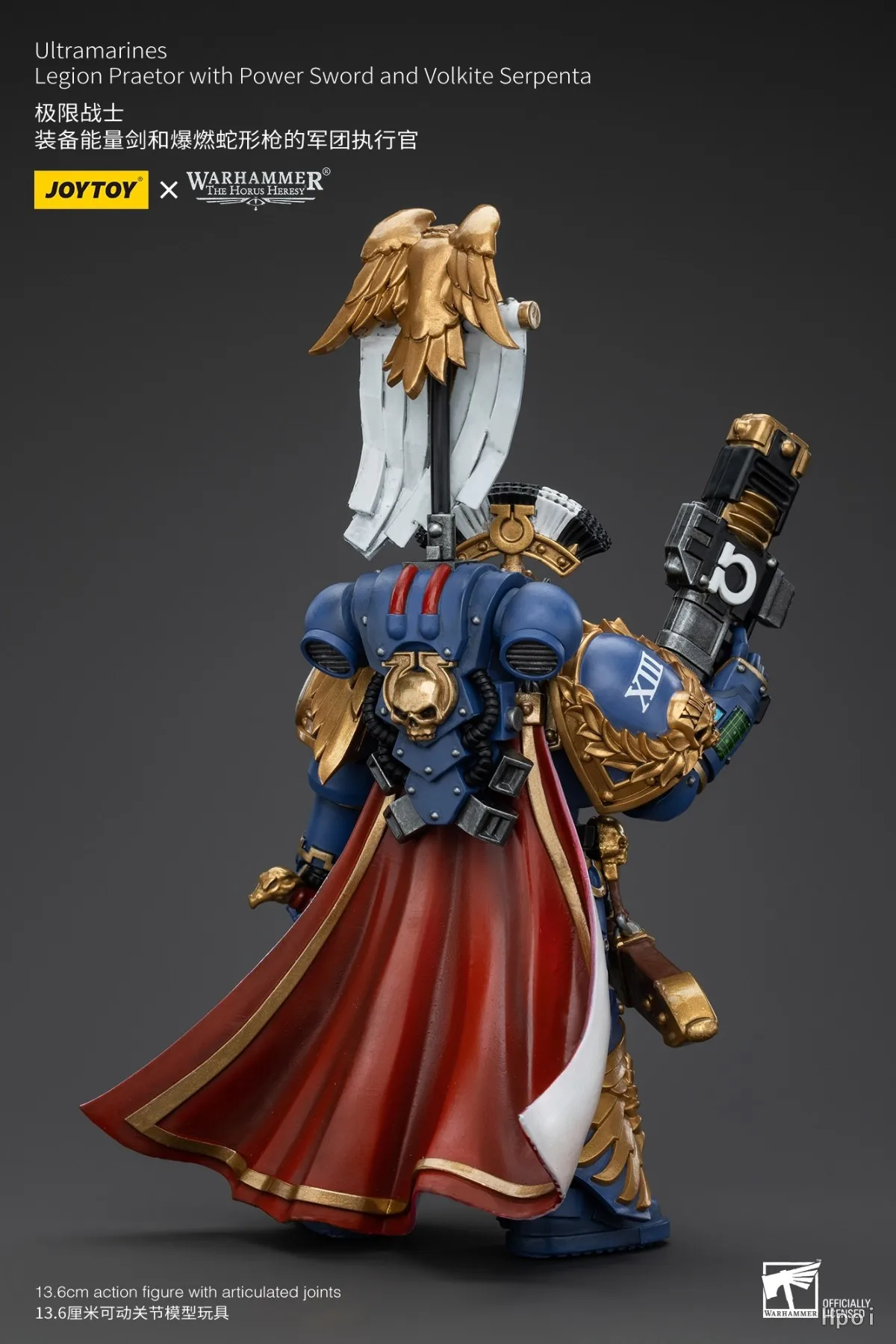 Фото Оригинальная фигурка JOYTOY WARHAMMER 40K Ultramarines Legion Praetor Power Sword и Volkite Serpenta, масштаб 1/18 №1