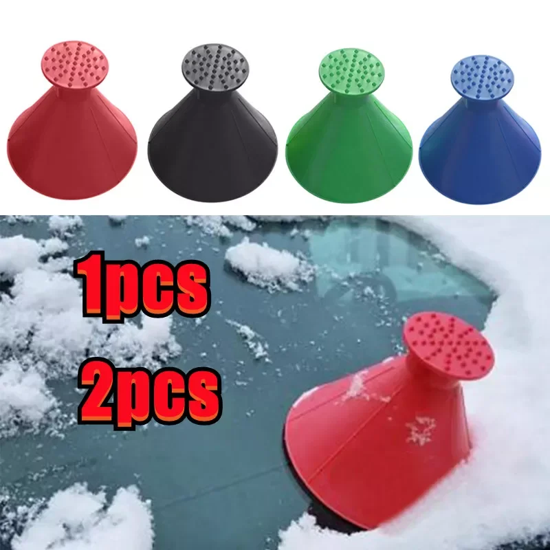 

1/2Pcs Car Parts Ice Scraper Windshield Ice Breaker Quick Clean Glass Brush Snow Remover Tool Auto Window Winter Snow Scraper