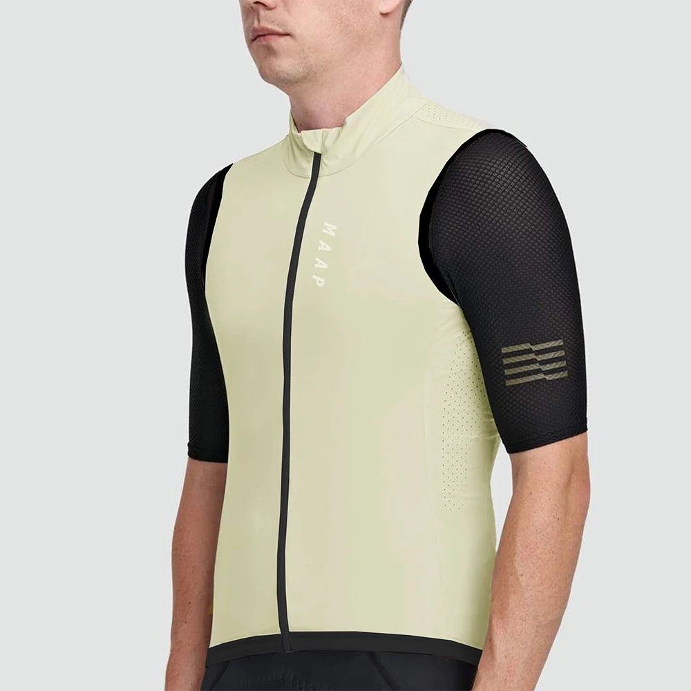 

MAAP Cycling Vest Wind Sleeveless Bicycle Gilet Black Lightweight Outdoor Windproof MTB Sports Wind Vest