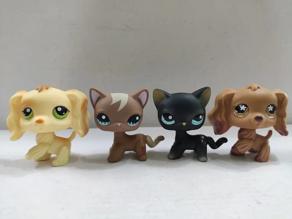 

4pcs/lot LPS Action Figure pet shop CAT DOG Littlest Pet Shop kid toy #347#1170#994#716