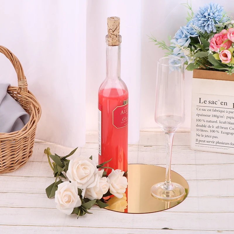 Круглая квадратная зеркальная стеклянная подставка сделай сам акриловая