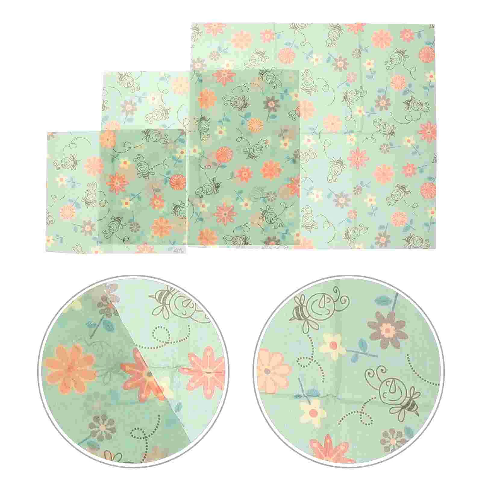 

Beeswax Wax Wraps Paper Wrap Sandwich Reusable Storage Covers Bread Wrapping Cloth Sheets Cheese Clingwrappers