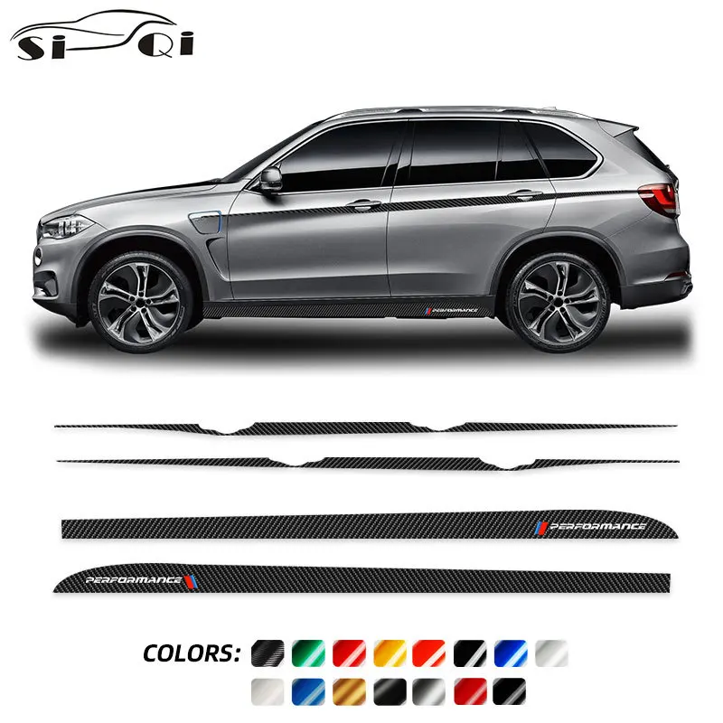 

M Performance Sticker Car Door Side Stripes Skirt Waist Line Body Decal For BMW X5 F15 F85 M Sport 2013-2018 Accessories