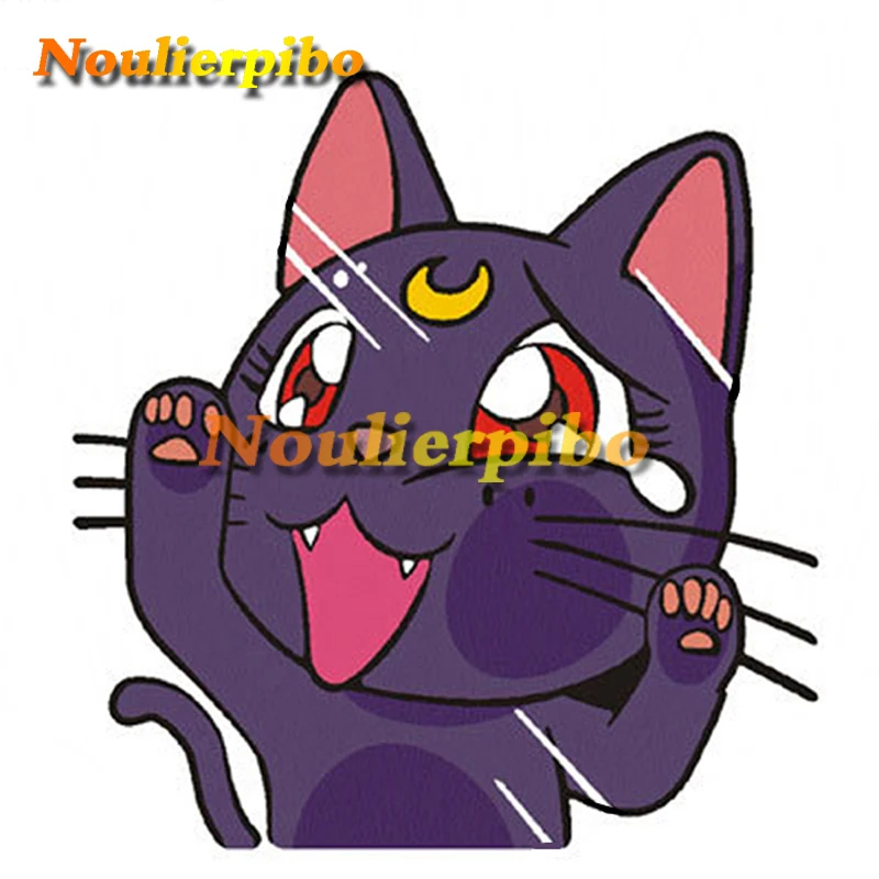 cute cartoon car sticker sailor moon cat luna hit glass pvc car motorcycle laptop office supplies mobile phone vinyl decal free global shipping