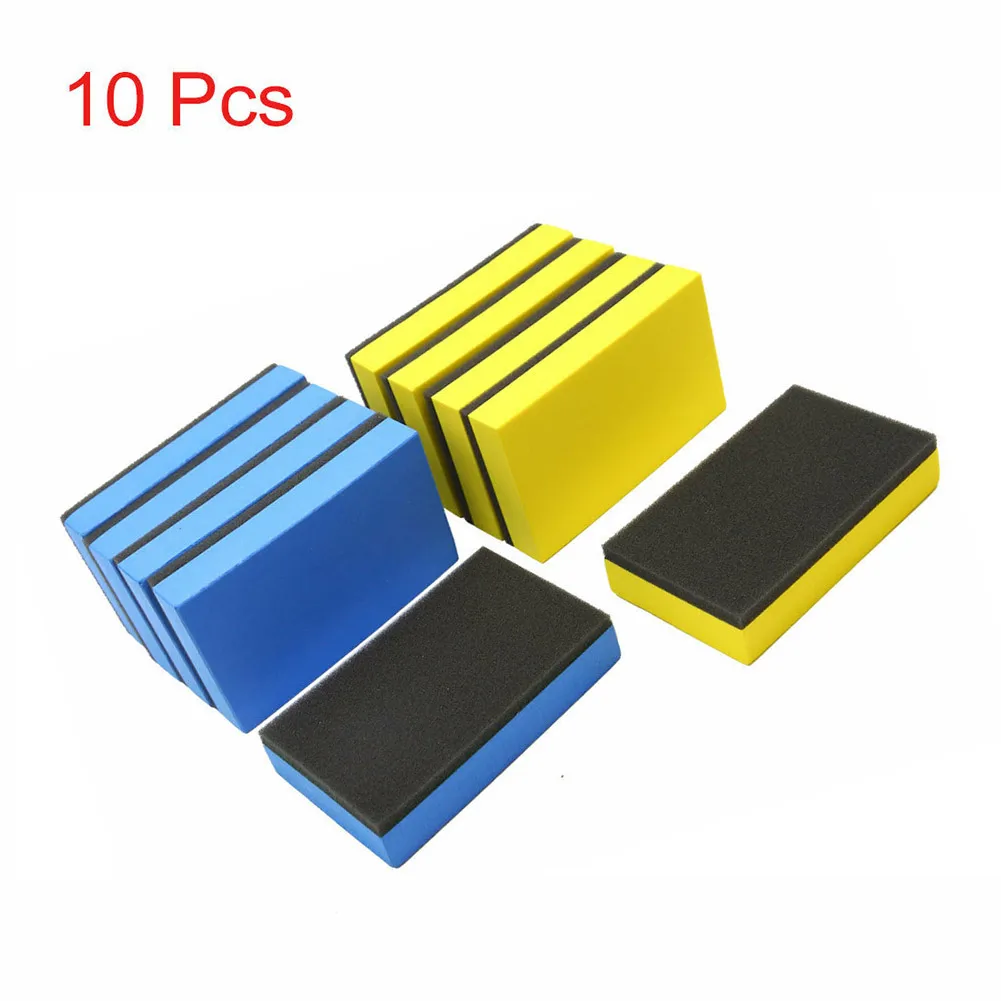 10Pcs Car Ceramic Coating EVA Sponge Glass Nano Wax Coat Applicator Pads 8*4*1.8cm Cleaning Supplies