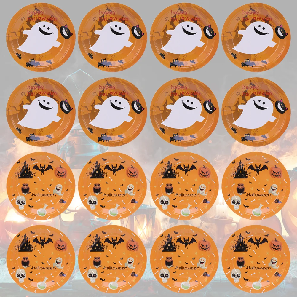 

20Pcs Disposable Paper Plate Funny Round Paper Tableware for Party (No.8 + No.11, 10Pcs/Each)