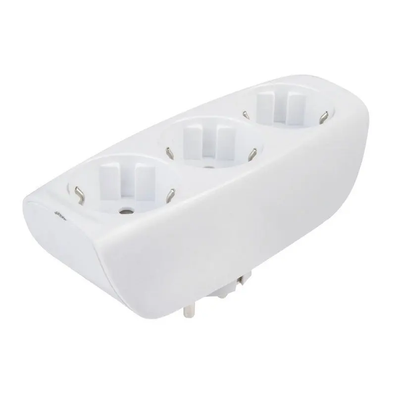 Сетевой тройник ЭРА 3 розетки c заземлением со шторками белый SP-3e-W | Строительство