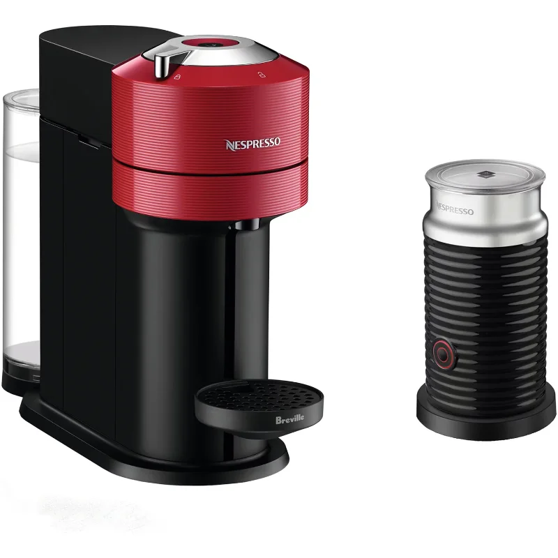 

Breville Vertuo Next Coffee and Espresso Maker in Red plus Aeroccino3 Milk Frother in Black