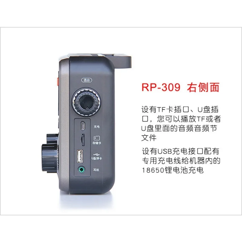 Фото Портативное цифровое радио с DSP, Bluetooth-колонка, MP3-плеер RP-309, товары в наличии. №5