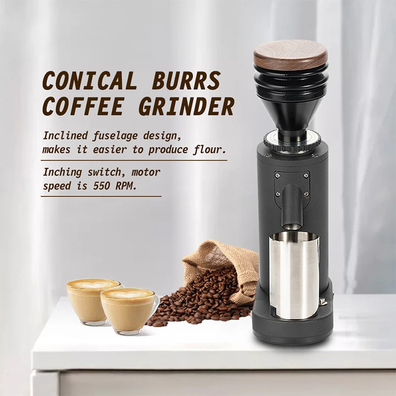 

ITOP Electric Coffee Grinder 40MM Titanium Burr Metal Bean Hopper 75g Elegant Beans Machine Particle Fully Automatic Detachable