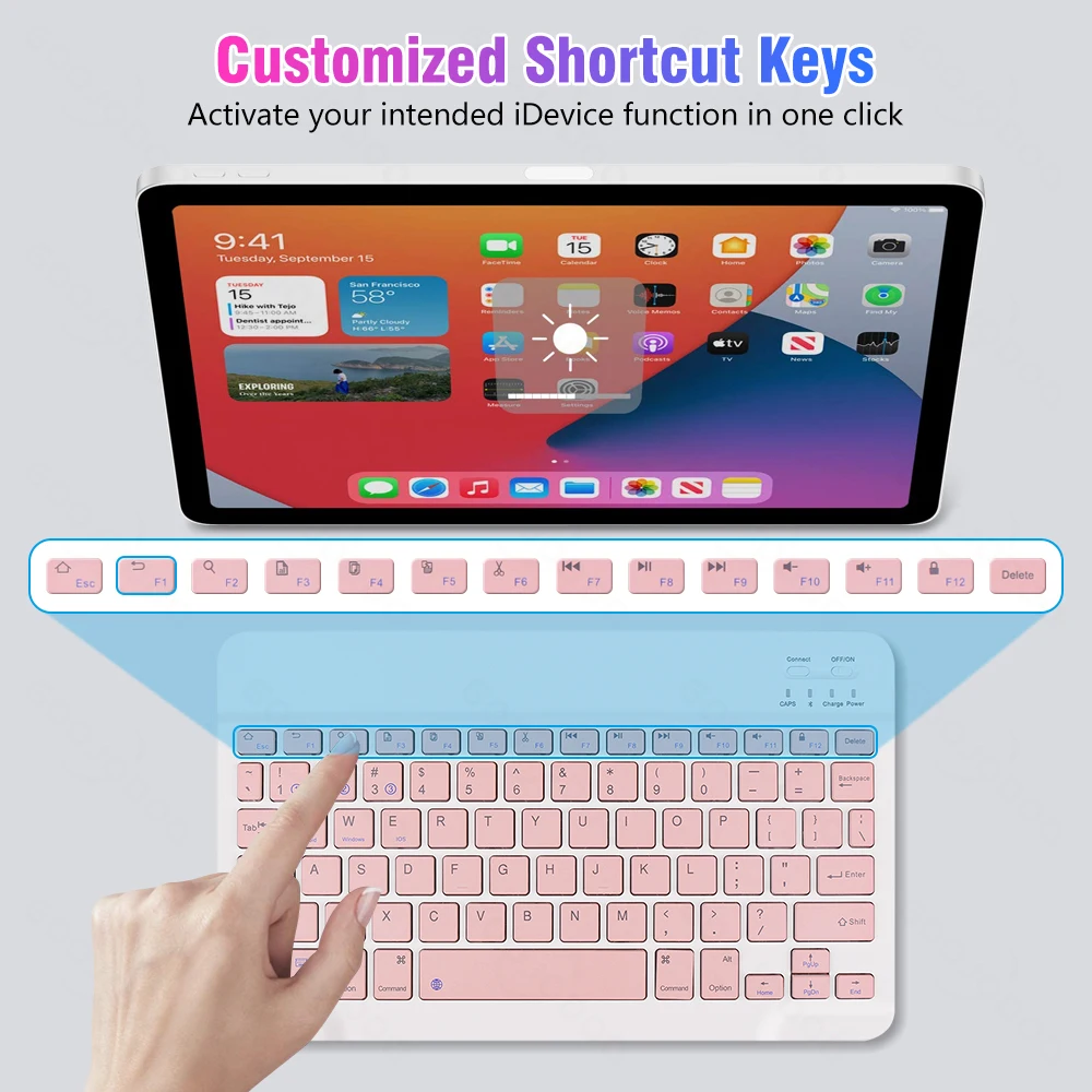 Беспроводная клавиатура Bluetooth и мышь Combo Teclado для iPad Xiaomi Samsung Huawei Tablet Android IOS Windows |