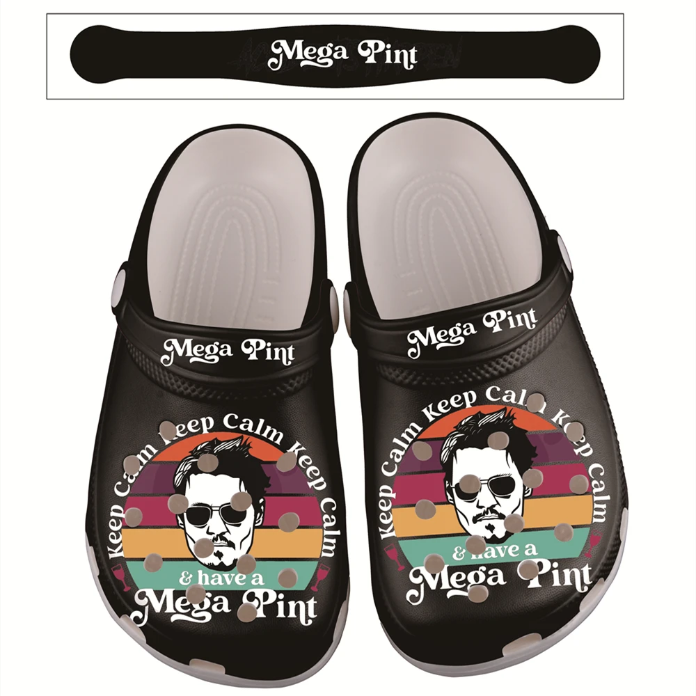 

Johnny Depp Printed Men Women Clogs Sandals Summer Garden Shoes Lightweight Breathable EVA Beach Slippers Big Size 36-48