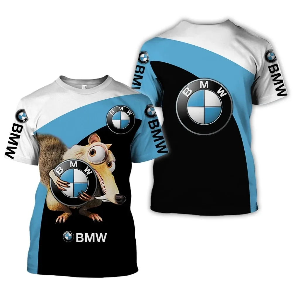 2025 новый стиль для мотокросса с круглым вырезом и короткими рукавами, удобные легкие футболки BMW, спортивная рубашка с 3D принтом для езды на мотоцикле