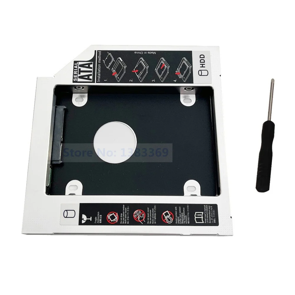 12 7 мм 2-й жесткий диск SATA HDD SSD оптический отсек Caddy рамка кронштейн лоток для Asus G75VX