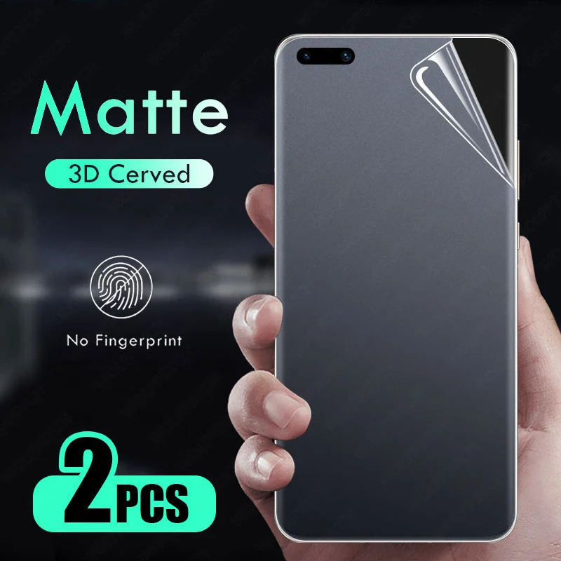 

Матовая Гидрогелевая пленка для Huawei P40 P30 P20 Mate 40 30 20 Honor 20 10 10i 8X 9X Pro Lite, пленка для экрана с фиолетовым и зеленым светом, 2 шт.