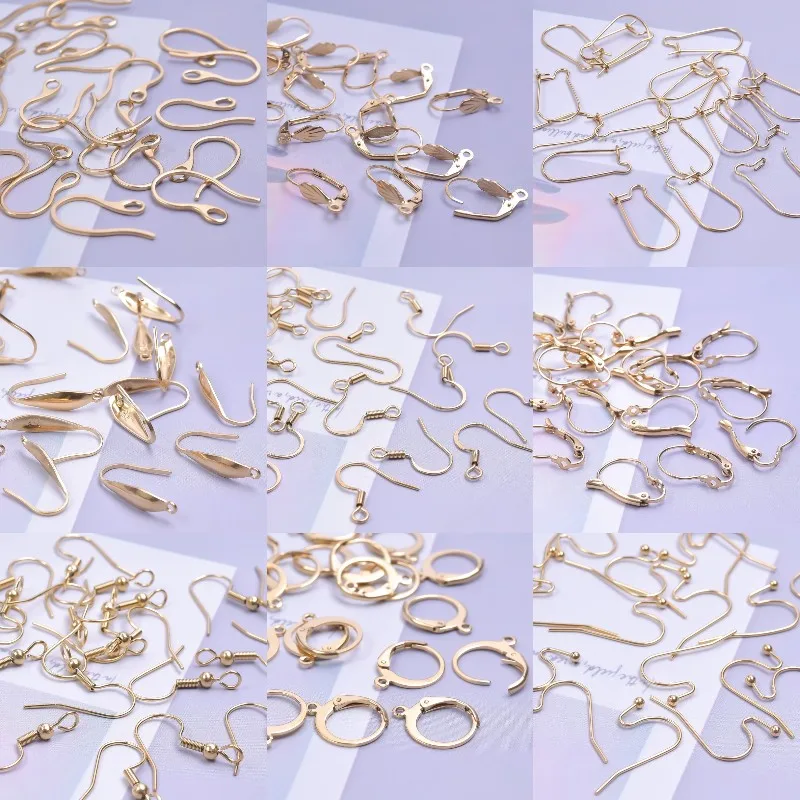 

20/24/30Pcs Stainless Steel French Earrings Clasps Hooks For Men Women Ear Wire Settings DIY Components Jewelry Making Wholesale