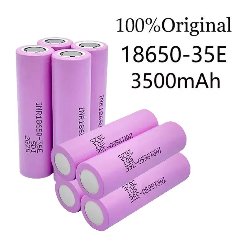 

100% Original for 18650 3500mAh 25A Discharge INR18650 35E 3500mAh 18650 Battery Li-ion 3.7v Rechargable Battery