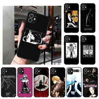 bleach anime soft tpu black matte phone case for iphone 13 12 pro xs max x xr 7 8 6 6s plus 12 13 mini 11 pro max se 2020 cover