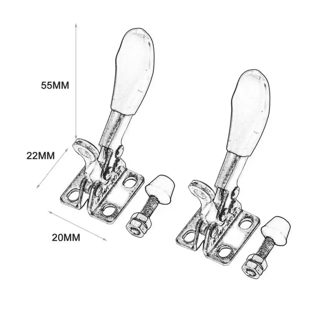 

2PCS CNC Fixture Quick Clamp Fixture Plate Engraving Machine Fastening Platen Woodwork Quick Press Clamp