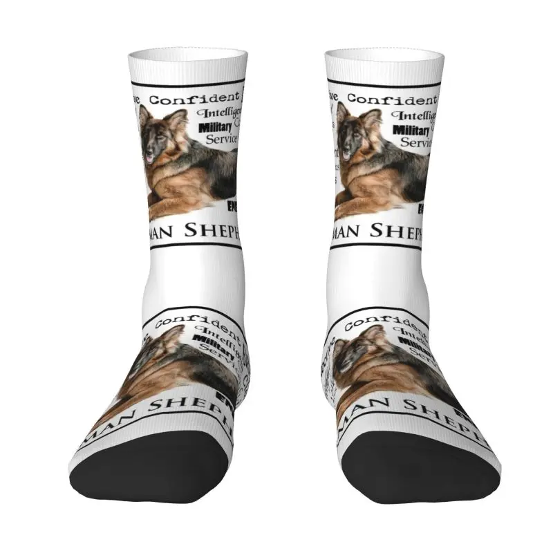 

Милые Мужские Носки с рисунком немецкой овчарки, теплые Дышащие носки унисекс с 3D-принтом, забавные носки с собакой