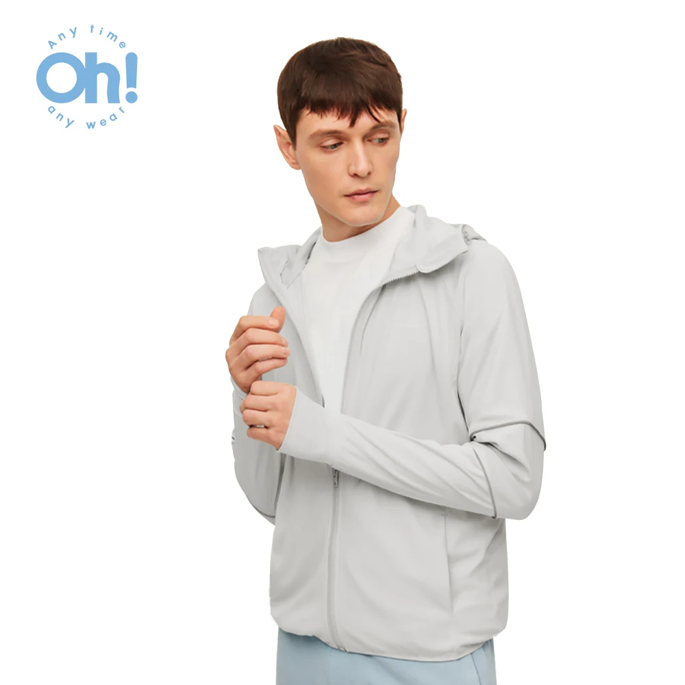 

Мужское пальто OhSunny с защитой от УФ-лучей, новинка 2022, одежда для тренировок с длинным рукавом UPF 50 +, велосипедные куртки, дышащая ветровка дл...