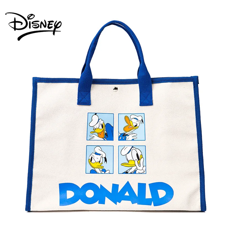 Disney strawberry bear new canvas tote bag women's large capacity cartoon versatile Mickey hand armpit shoulder bag