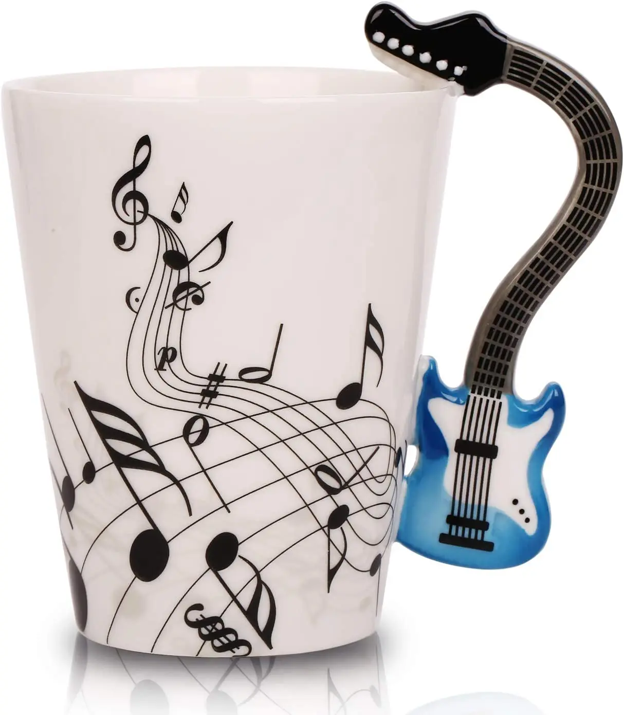 

250ml Mug Guitar Mug Music Notes Coffee Mug Ceramic Guitar Music Mug Mug for Guitarist Musicians