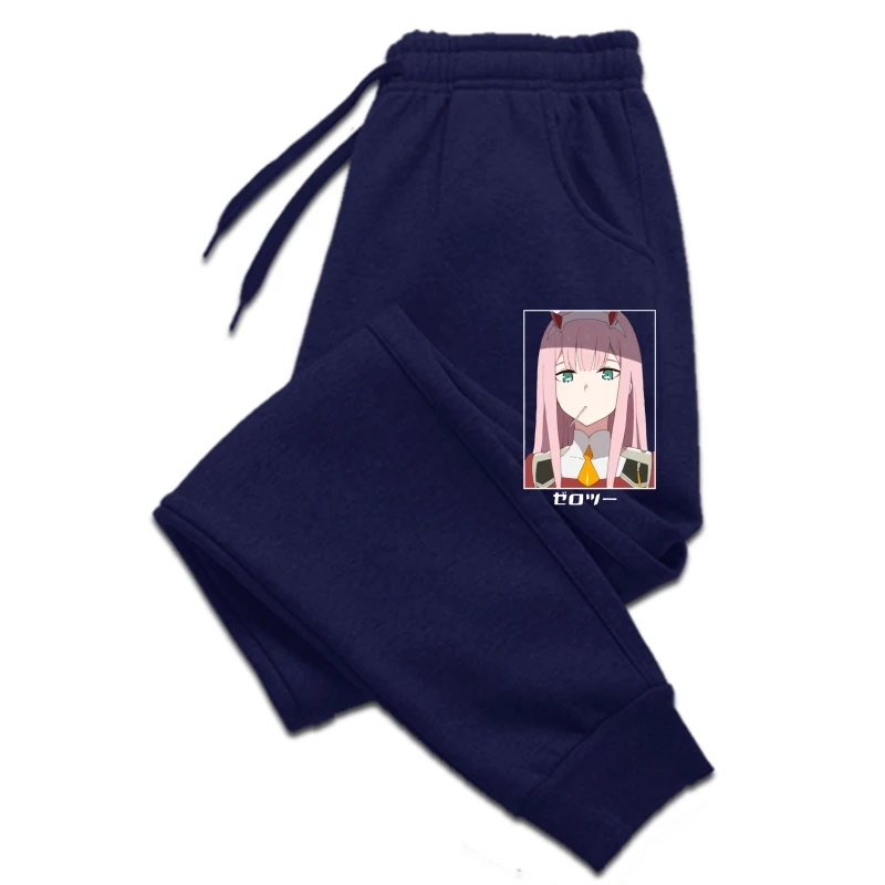 

Japanese Anime Funny Darling Franxx sweatpants Zero Two Print Short Sleeve Men/Men trousers Fashion Casual Vintage Men trousers