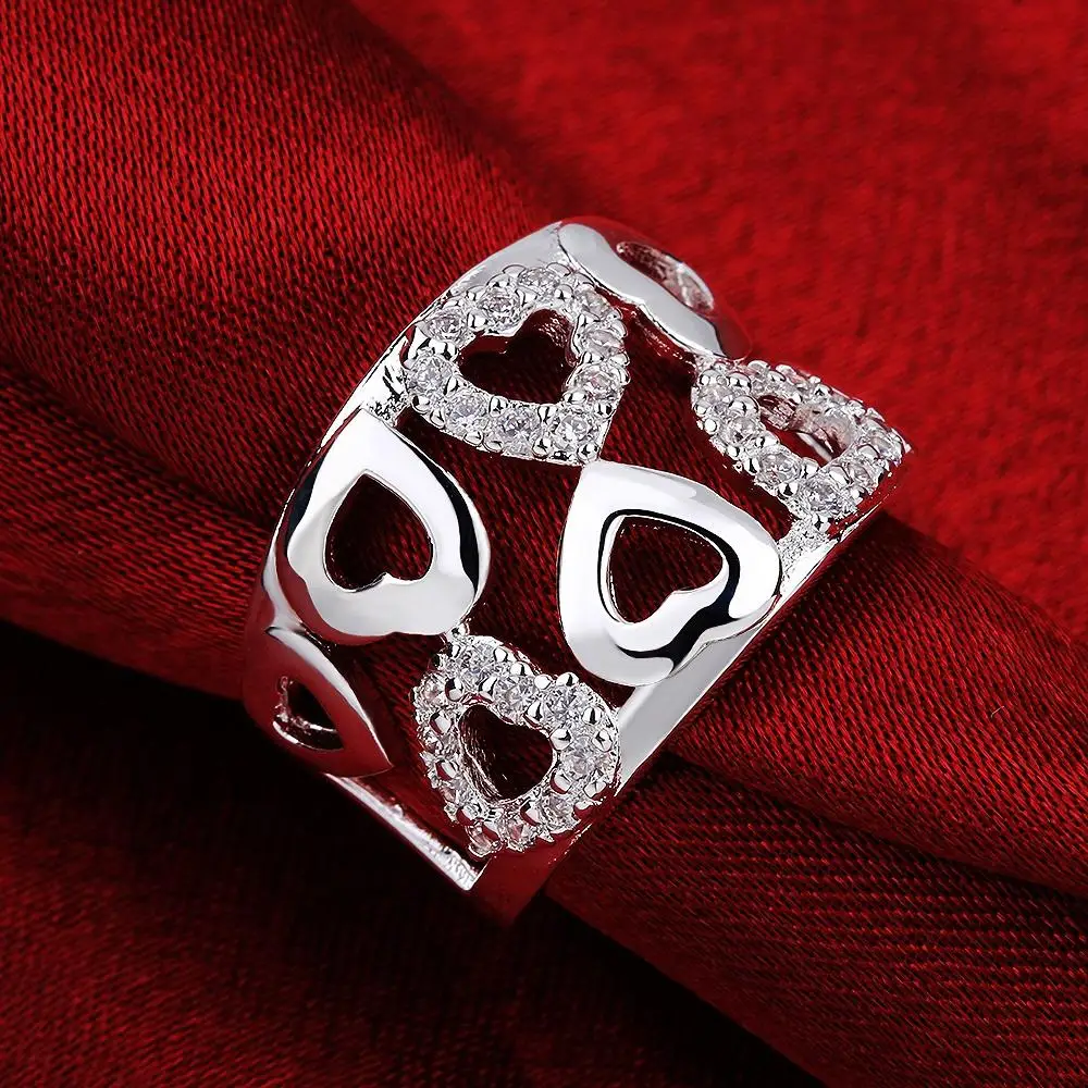 Женское кольцо из серебра 925 пробы свадебный подарок на день Святого Валентина