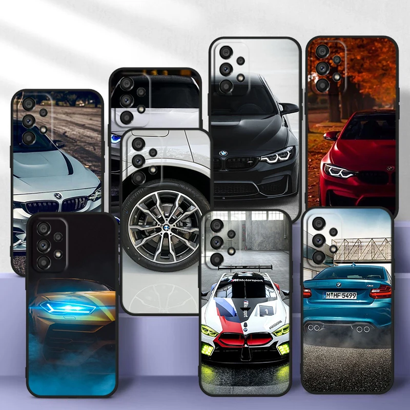 

Sports BMW Fashion For Samsung A14 A54 A34 A73 A53 A33 A23 A13 A32 A72 A52 A32 A22 A03 A02 Silicone Black Phone Case Coque Capa