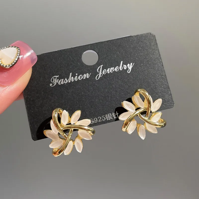 

Sweet Women Creative Opal Flower Earrings Jewelry Gift