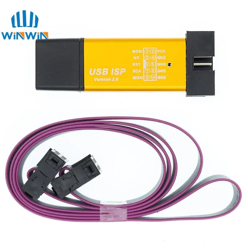 Программатор USB ISP ASP ATMEGA8 ATMEGA128 с поддержкой Win7 64K 10Pin на 6 Pin 1 шт