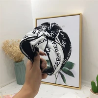 japan and south korea new creative lovely headdress wide band cloth art simple fashion bilateral middle knot letter headband