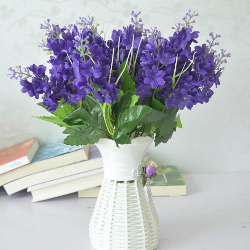 

35cm Artificial Flower Hyacinth Violet Bouquet Flores Artificales for Autumn Fall Home Vase Wedding Decoration Fake Flowers