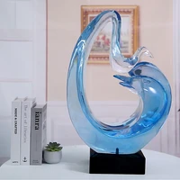 resin arts and crafts abstract dolphin shape resin animal sculpture